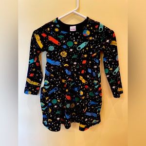 Hannah Anderson Long sleeve space girls dress size 7-8